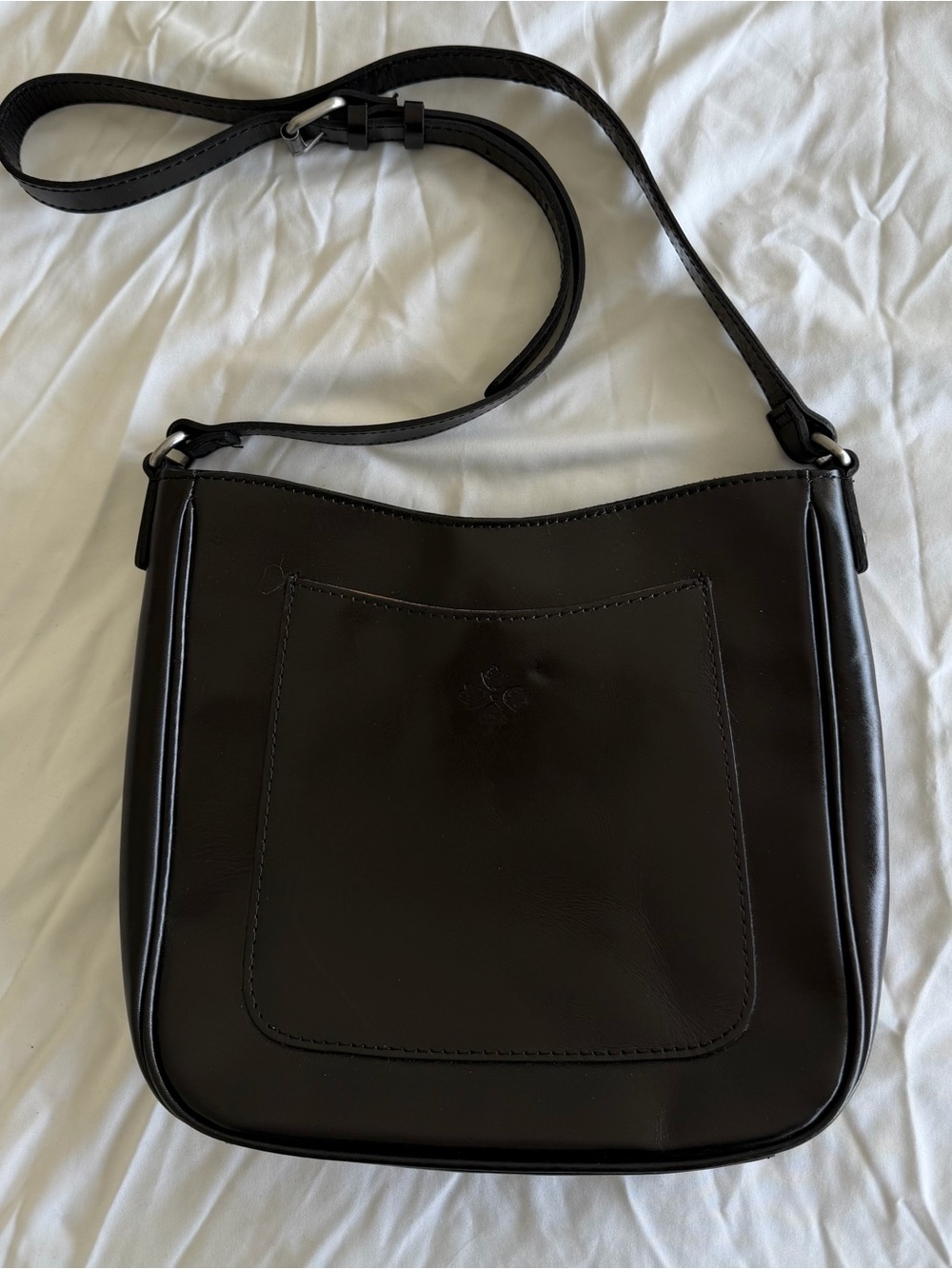 Patricia Nash Classic Black Leather Crossbody Bag